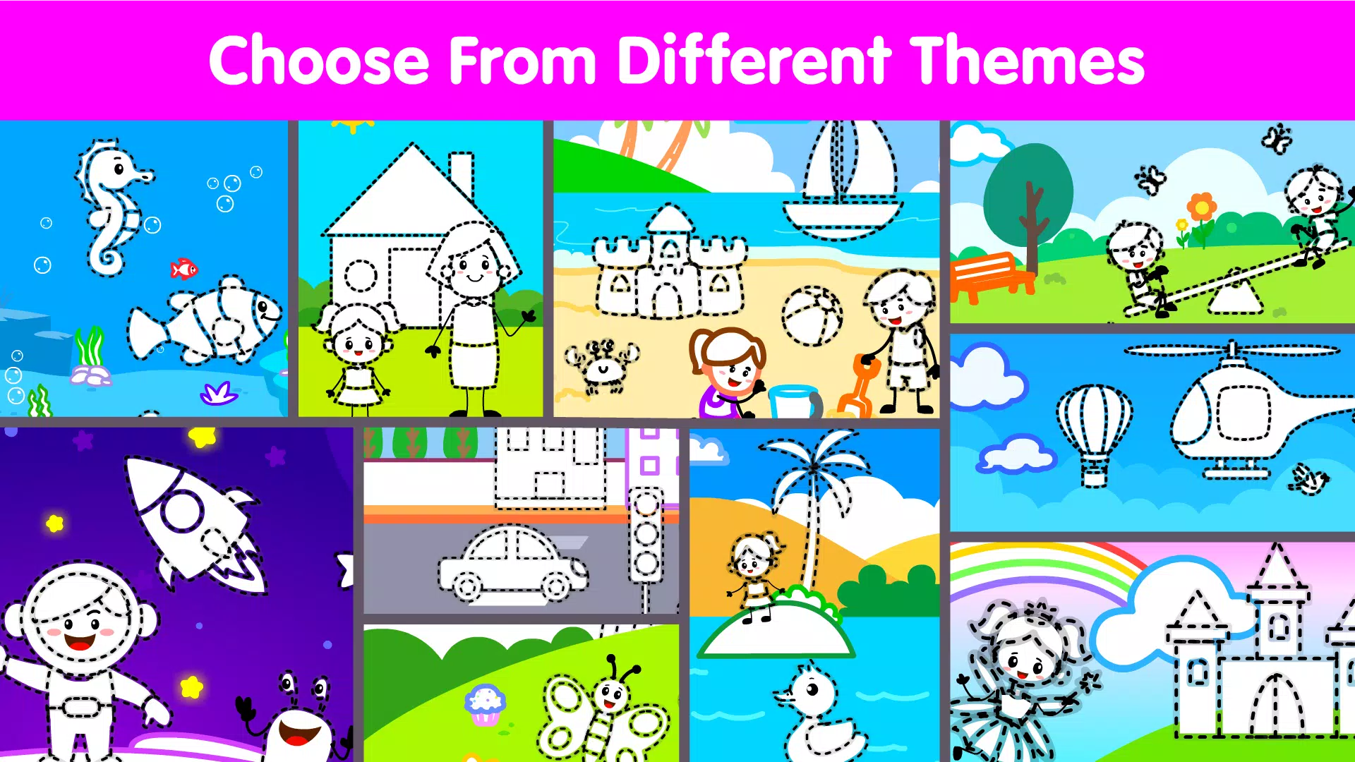Kids Drawing & Coloring Book Schermafbeelding 2