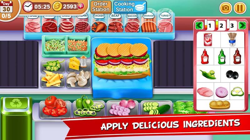 My sandwich Shop Games Ảnh chụp màn hình 3