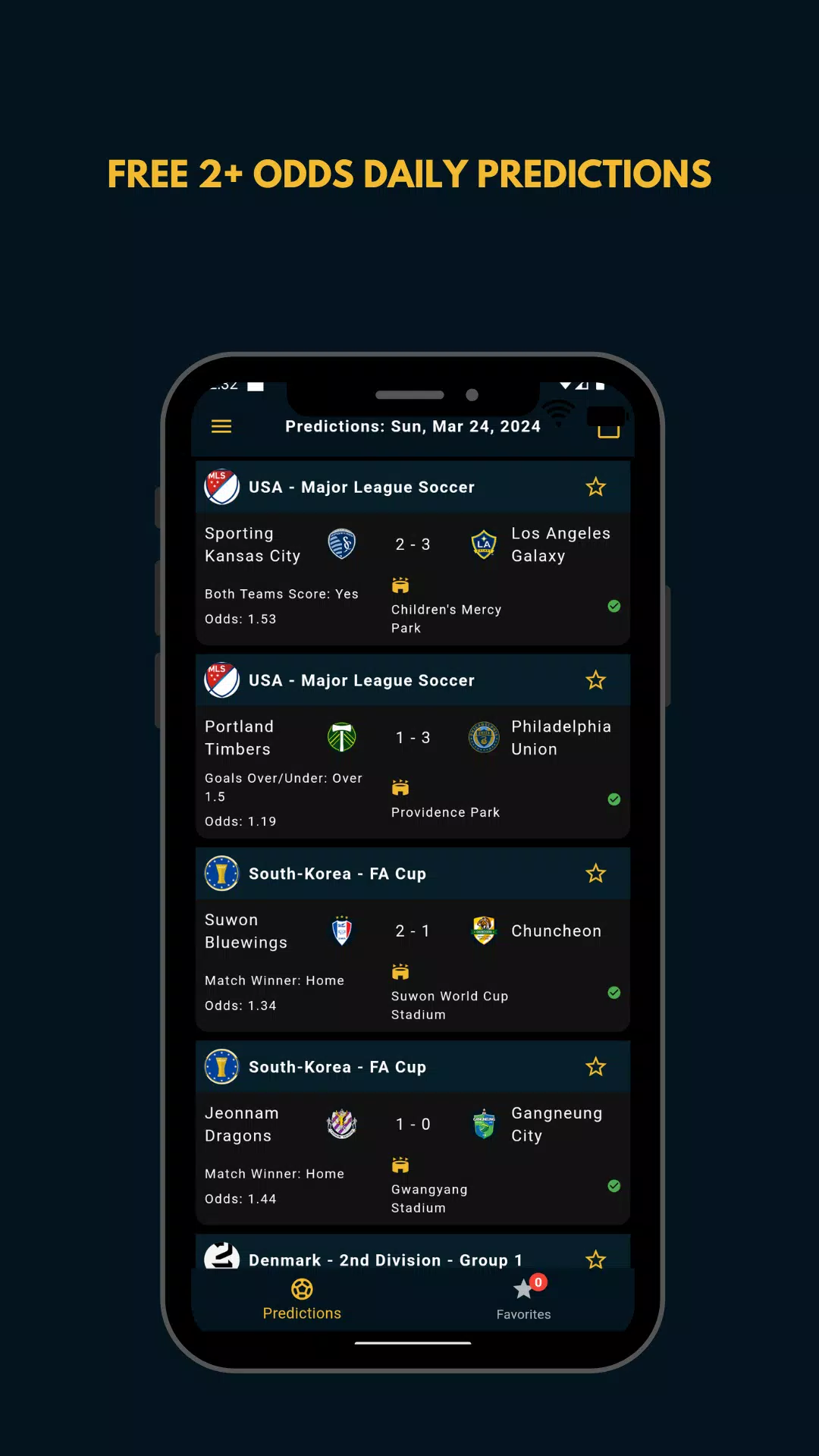 2+ Odds Daily Betting Tips Скриншот 0