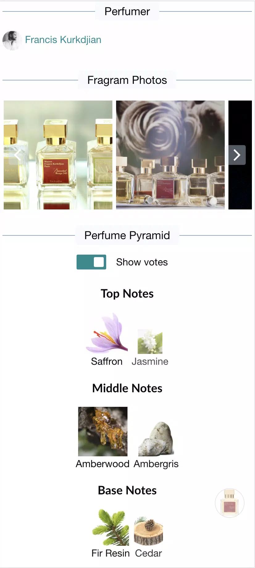 Fragrantica Perfumes Schermafbeelding 0