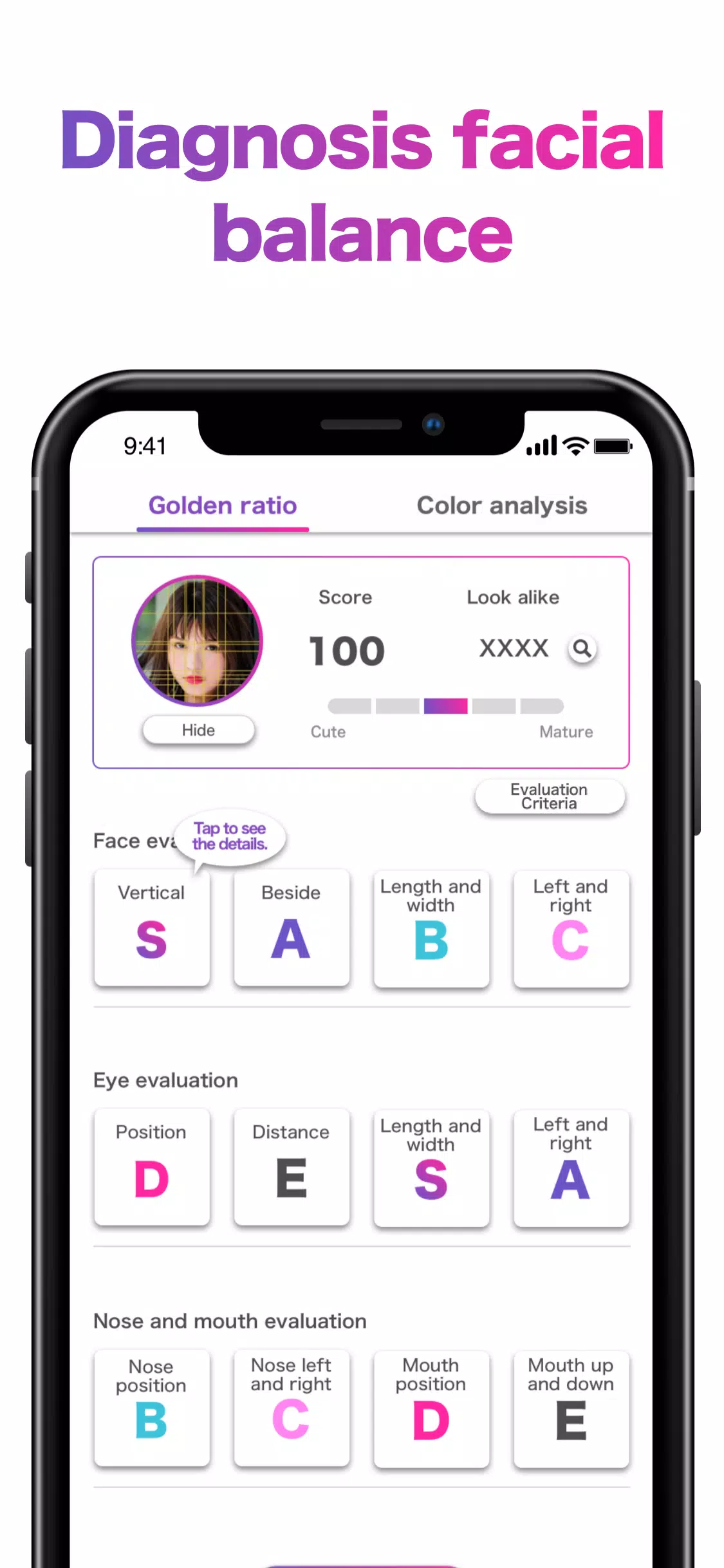 Face Shape & Color Analysis ภาพหน้าจอ 0