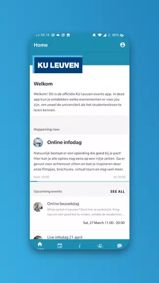 KU Leuven events ภาพหน้าจอ 0