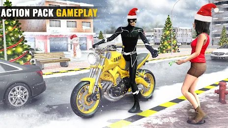 Superhero Bike Taxi Bike Games ภาพหน้าจอ 2