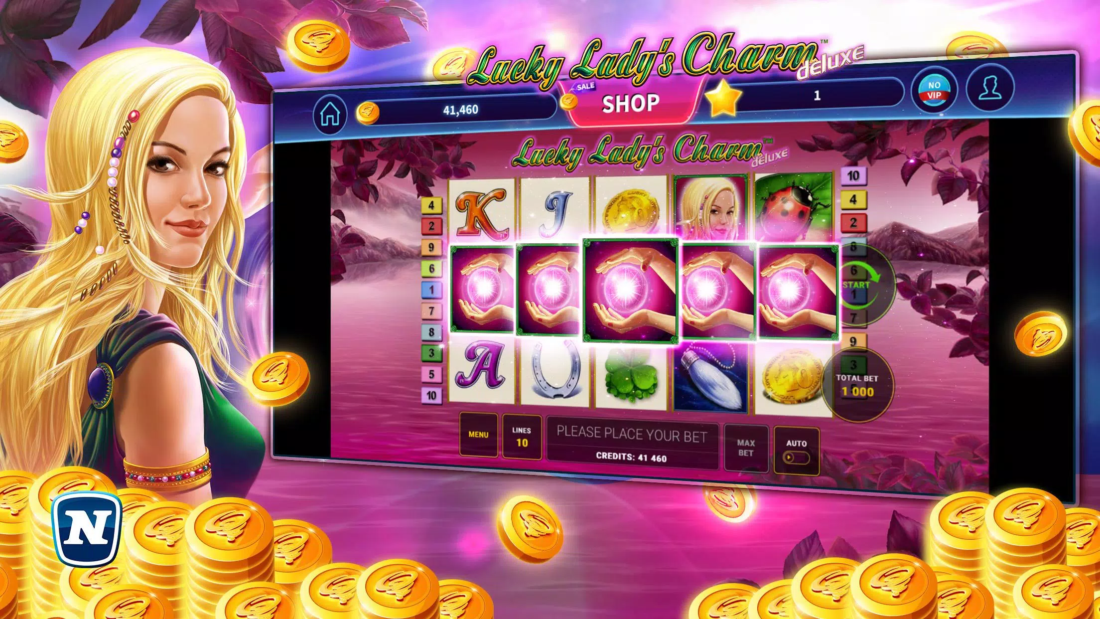 Lucky Lady's Charm Deluxe Slot ဖန်သားပြင်ဓာတ်ပုံ 2