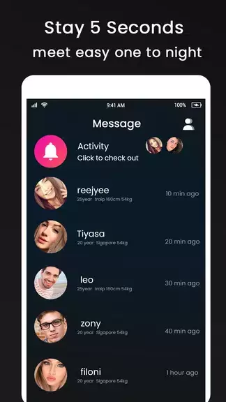 Random Video Chat : Live One Night Datting ภาพหน้าจอ 3