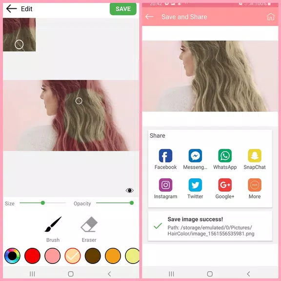 Hair Color Changer - Hair Dye Tangkapan skrin 1