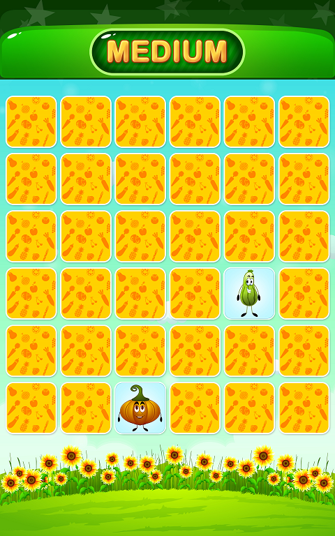 Vegetable Memory Match Game Captura de pantalla 2