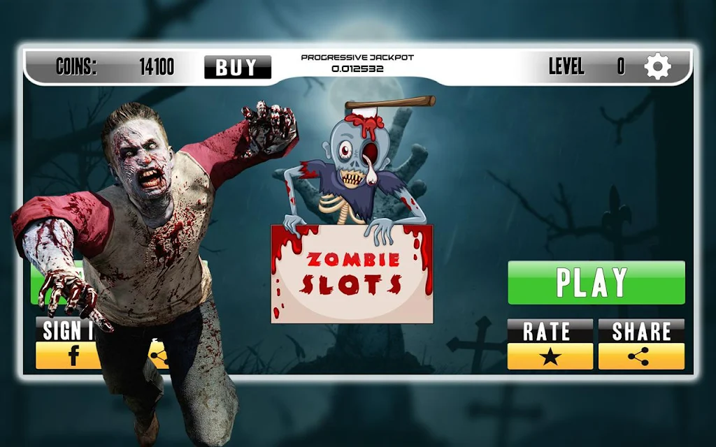 Casino Walking Zombie Slots Machine スクリーンショット 0