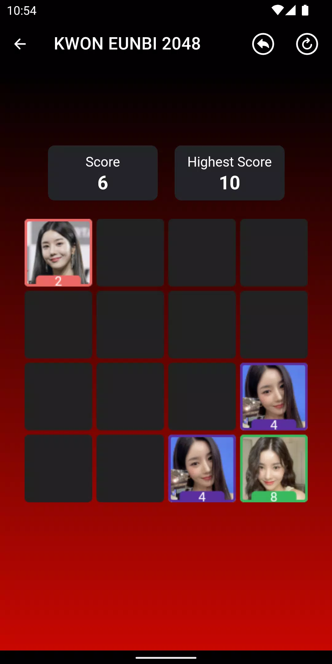 KWON EUNBI 2048 Game Ảnh chụp màn hình 3