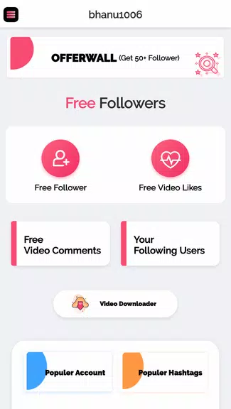 Get fans for tik likes tok - likes & followers Скриншот 1