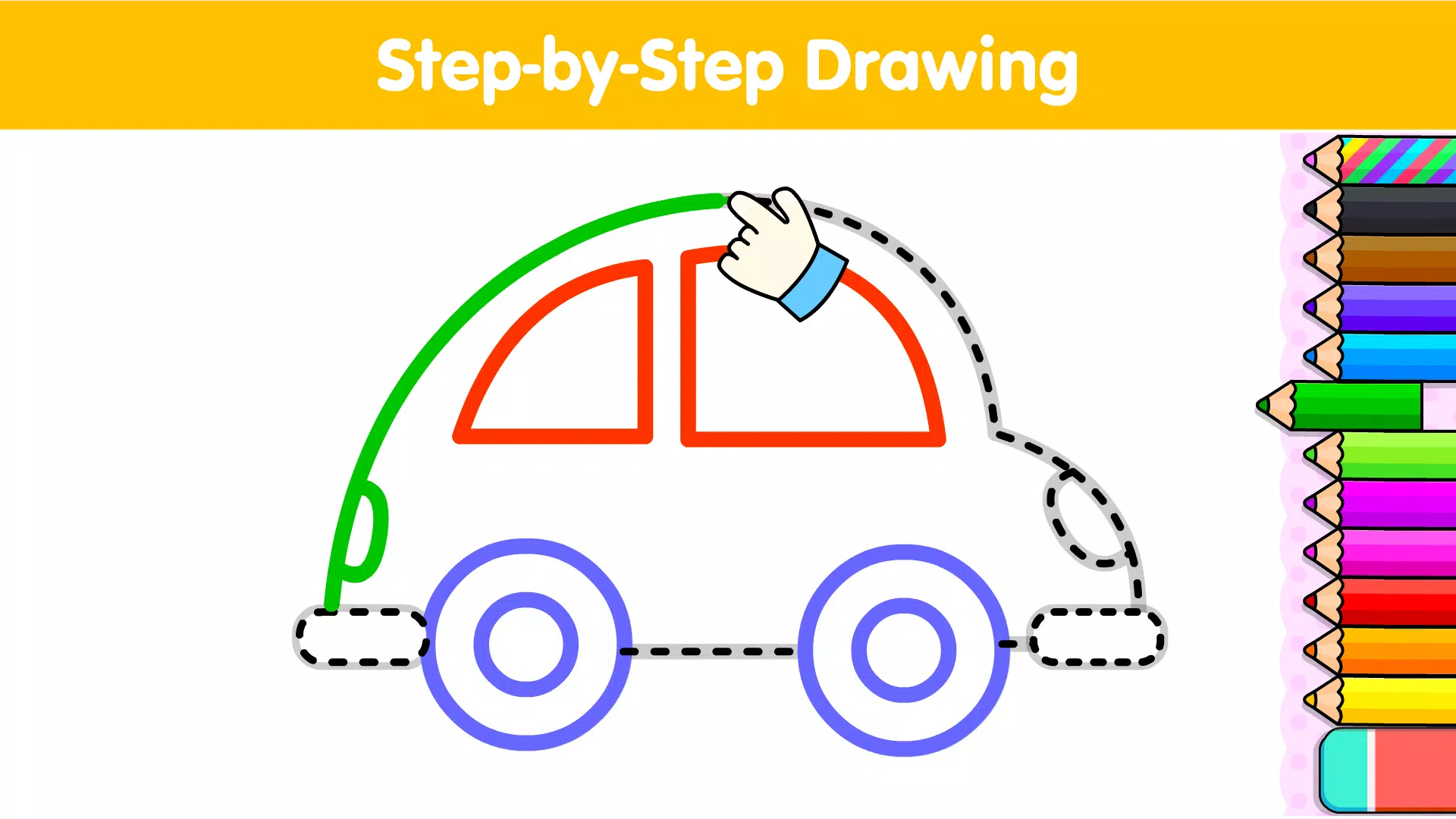 Kids Drawing & Coloring Book Schermafbeelding 1