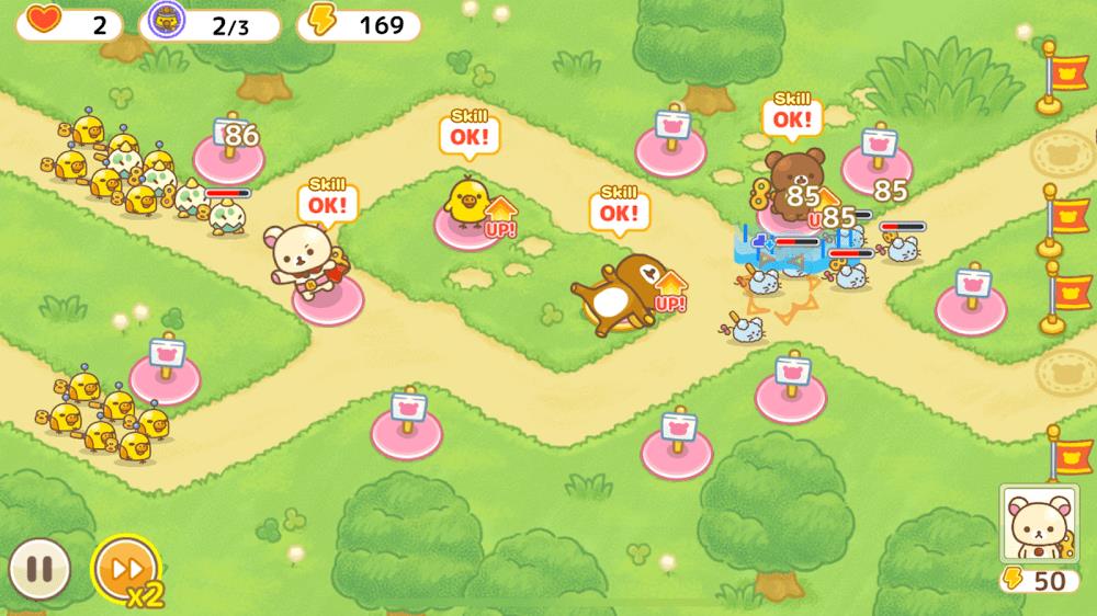 Korilakkuma Tower Defense Captura de pantalla 3