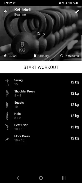 Kettlebell Home Workout Ảnh chụp màn hình 2