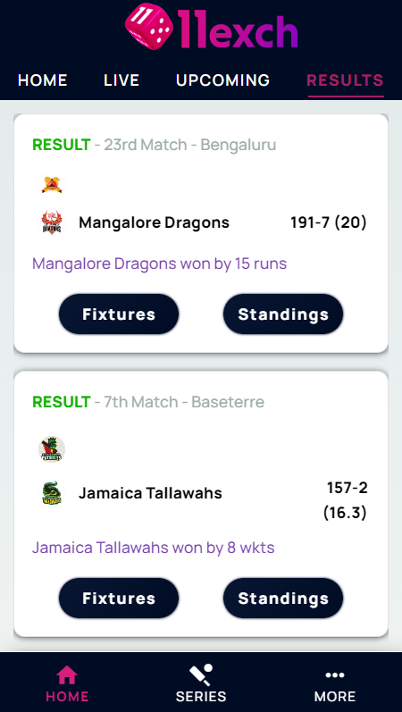 11Exch Scores Line Cricket App Screenshot 2