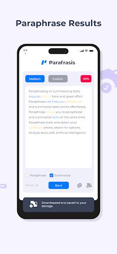 Schermata Paraphraser and Summarizer App 3