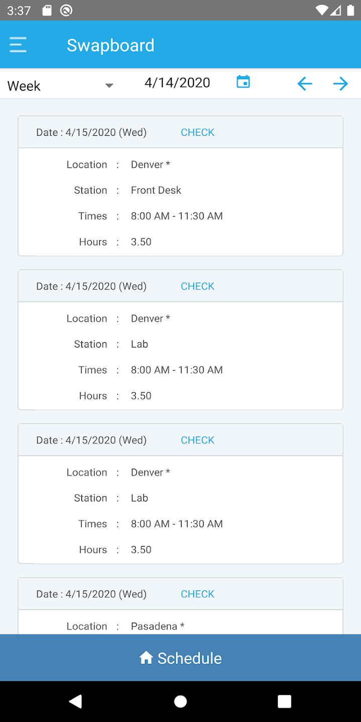 ScheduleSource Teamwork Ekran Görüntüsü 1