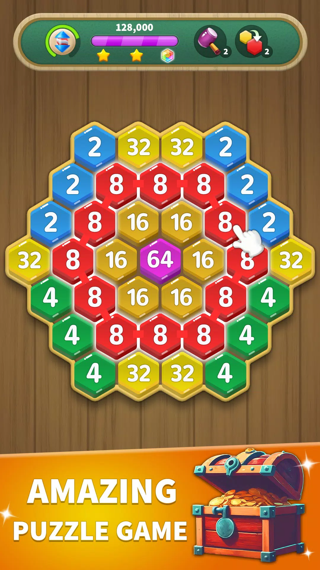 Hexa Connect: 2048 Puzzle Zrzut ekranu 0