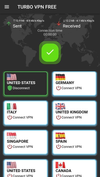 Turbo VPN Free स्क्रीनशॉट 2