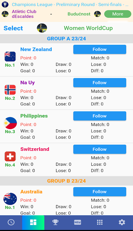 Female Cup Matches Captura de tela 1