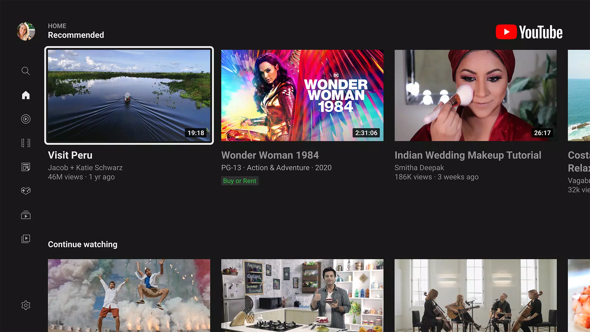 YouTube for Android TV 스크린샷 0