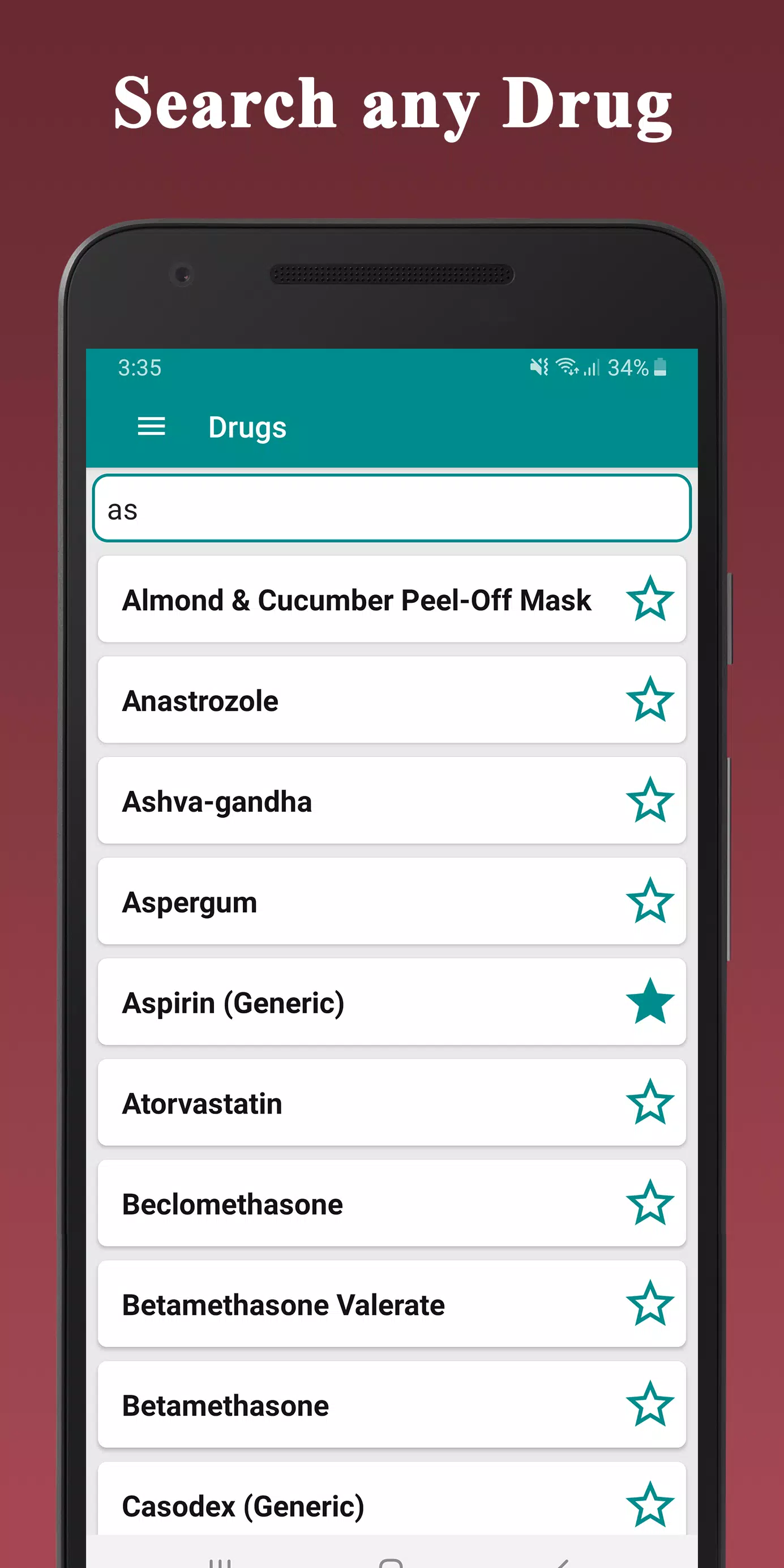 Medical Drugs Dictionary Guide Скриншот 1