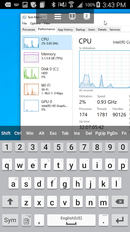 DualMon Remote Access Captura de pantalla 1