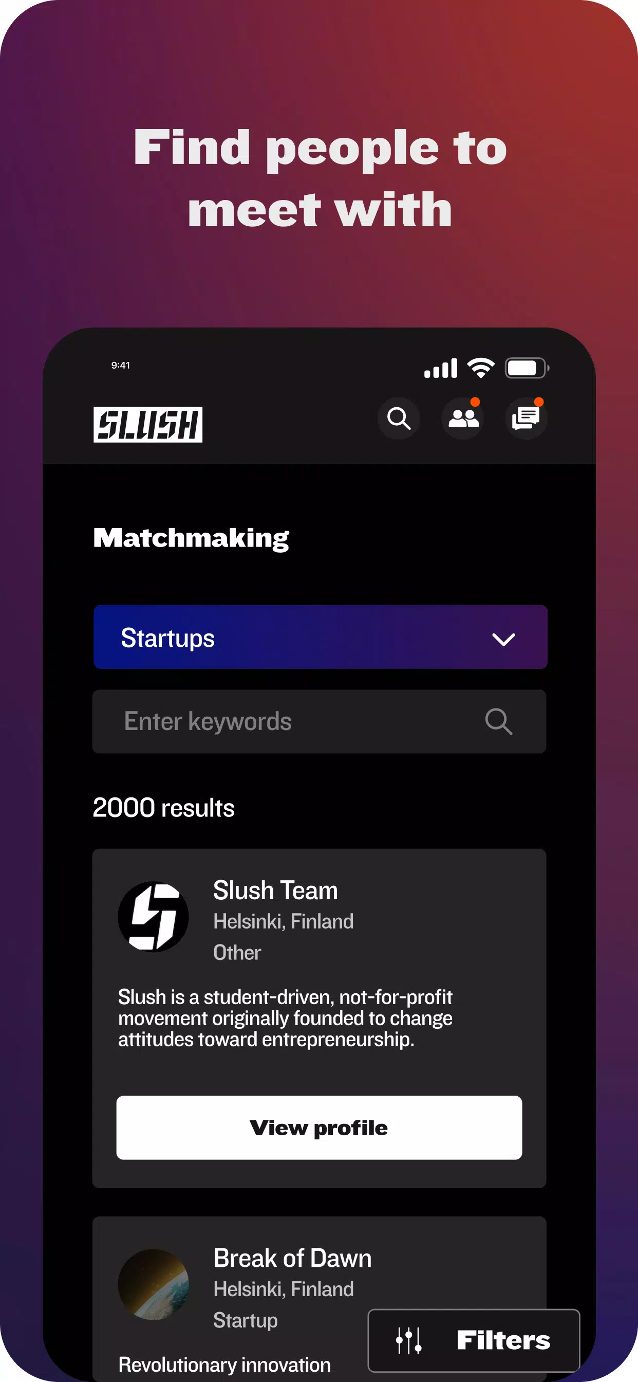 Slush App Скриншот 1