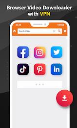 Browser VPN & Video Downloader 스크린샷 0