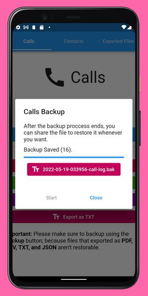 Call Log Backup,Restore & PDF Export应用截图第2张