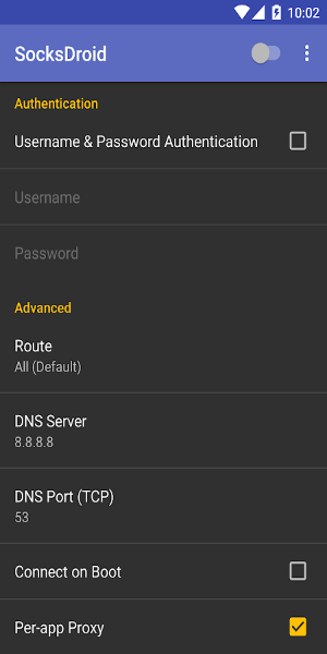 SocksDroid Captura de tela 2