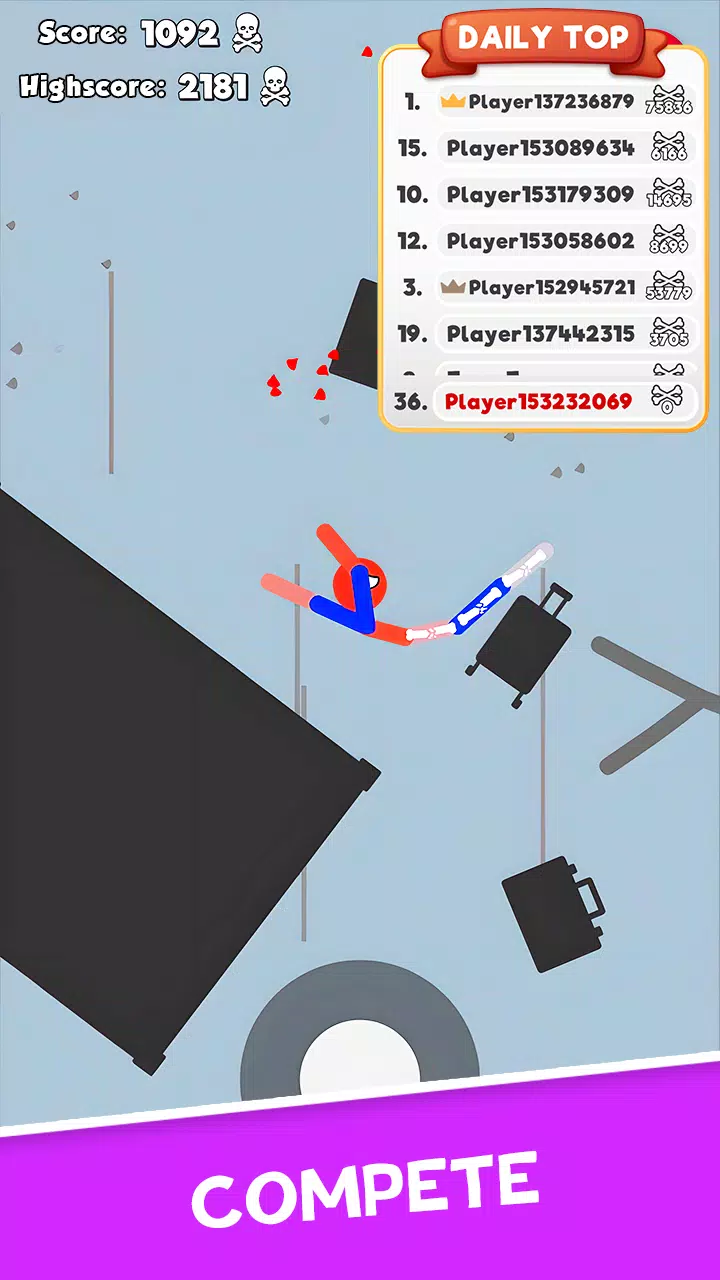 Stickman Broken Bones io Ảnh chụp màn hình 1