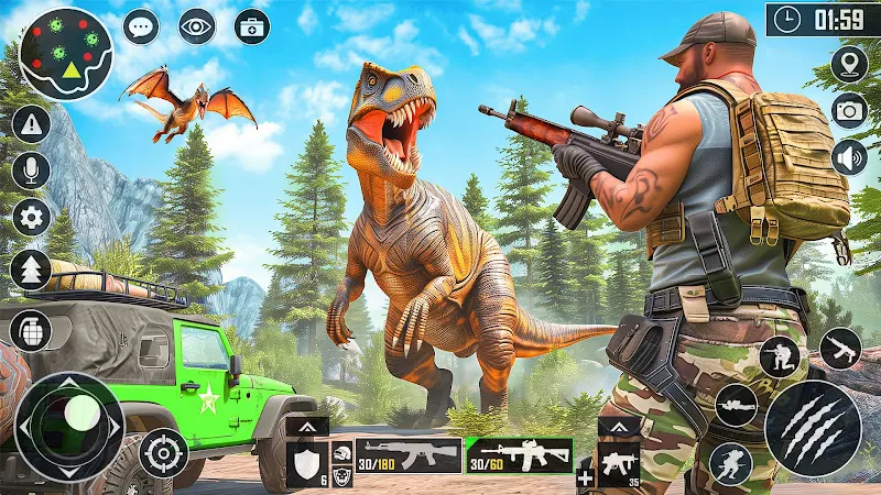 Wild Dino Hunting: Gun Games スクリーンショット 1