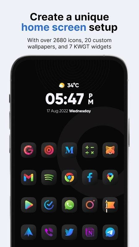 Athena Dark Icon Pack স্ক্রিনশট 3