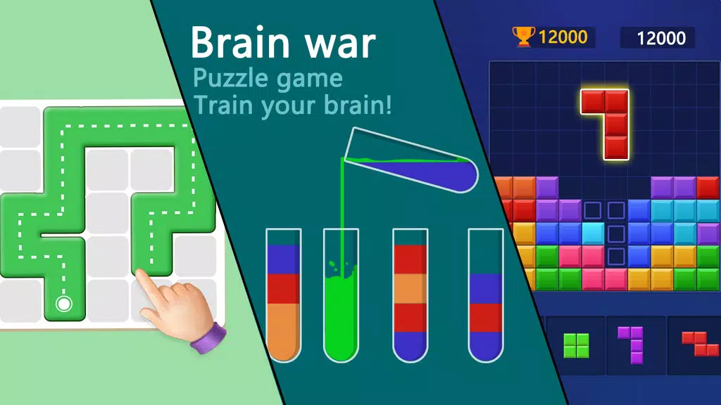 Brain war - puzzle game Captura de tela 0