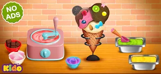 Ice Cream Making Game For Kids Скриншот 0