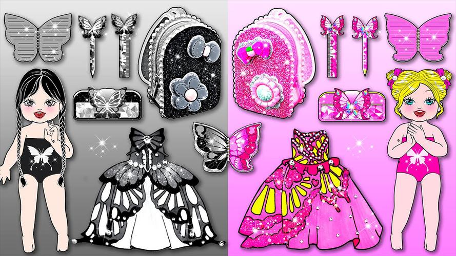 Paper Dolls Diary DIY Dress Up Captura de tela 3