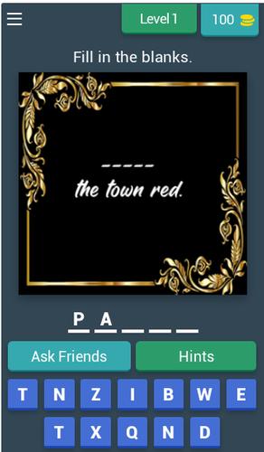 Fill in the Blank Word Quiz スクリーンショット 0