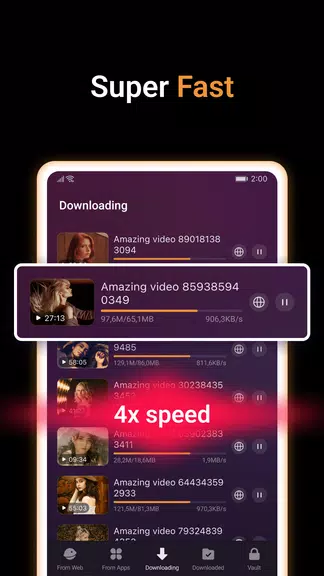 X Video Downloader & Player Скриншот 3