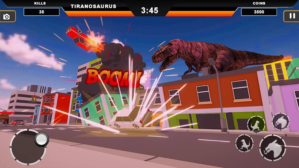 Dinosaur Rampage: Dino City Rampage Simulator ภาพหน้าจอ 0