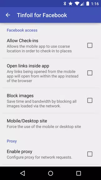 Tinfoil for Facebook ဖန်သားပြင်ဓာတ်ပုံ 2