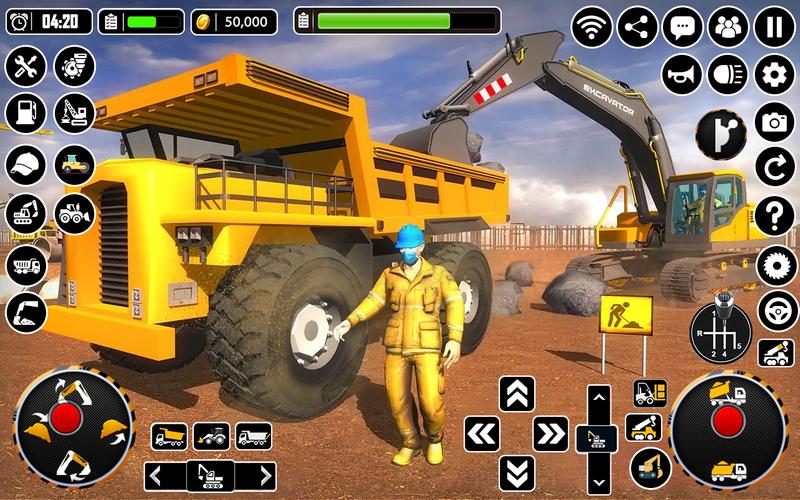 City Heavy Excavator Crane 3D Captura de pantalla 0