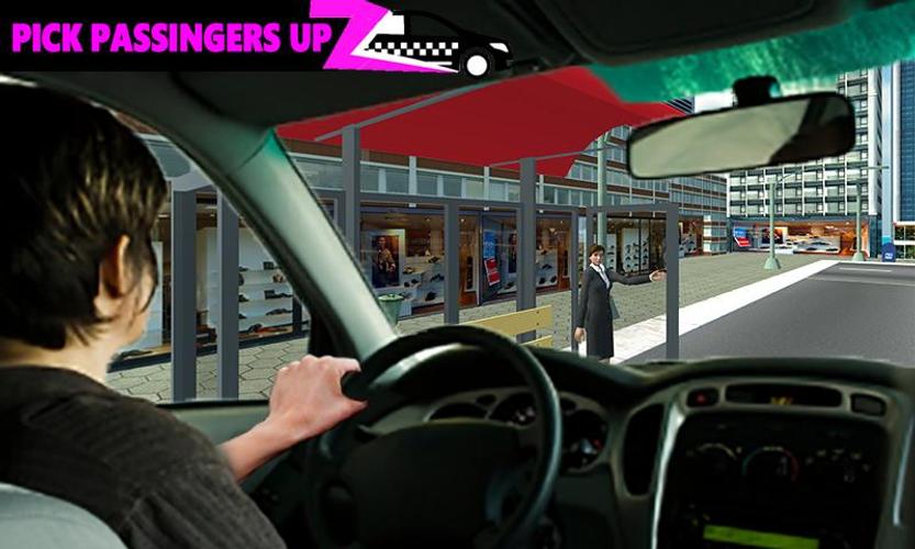 Pink Taxi Driving Game 3D Schermafbeelding 3