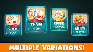 Canasta Plus Offline Card Game Screenshot 1