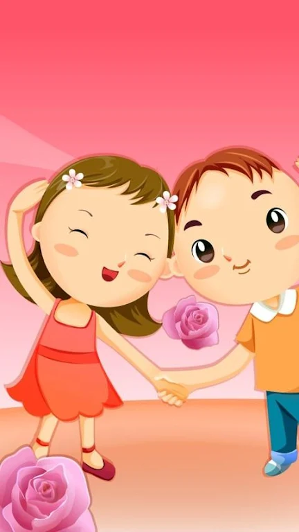 cartoon love wallpaper Captura de tela 0