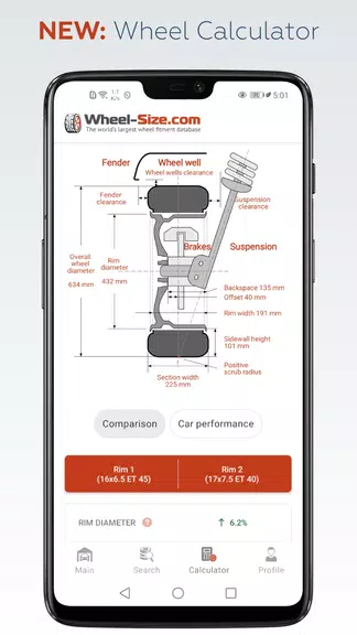 Wheel Size - Fitment database Zrzut ekranu 0