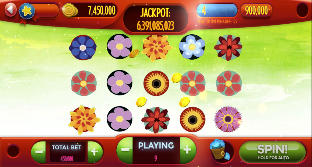 Flowers-Slot Machine Скриншот 1