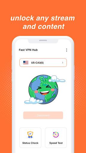 Fast VPNhub Tangkapan skrin 2