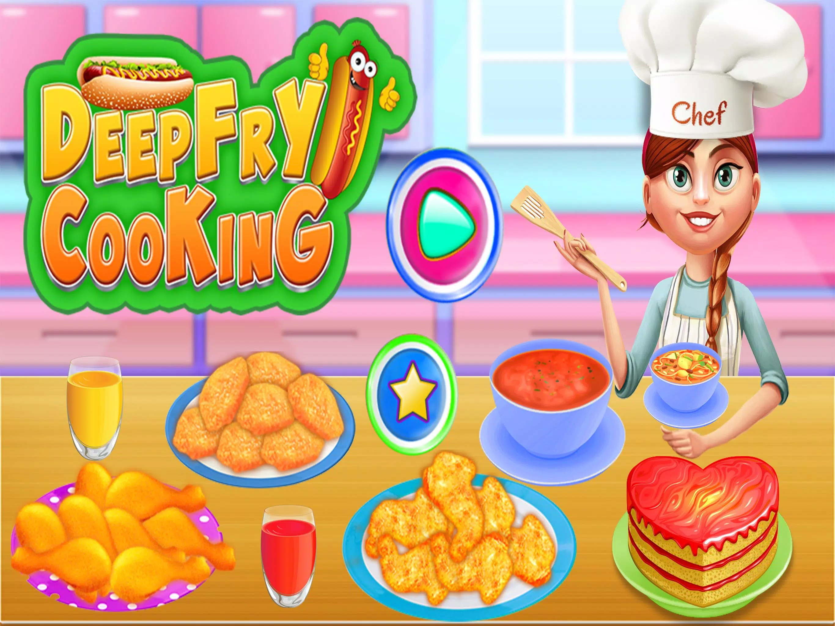 Deep Fry Cooking Chicken Chef スクリーンショット 0