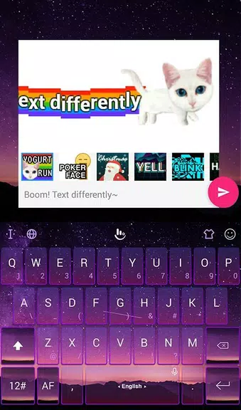 Purple Sky Keyboard Theme ภาพหน้าจอ 3