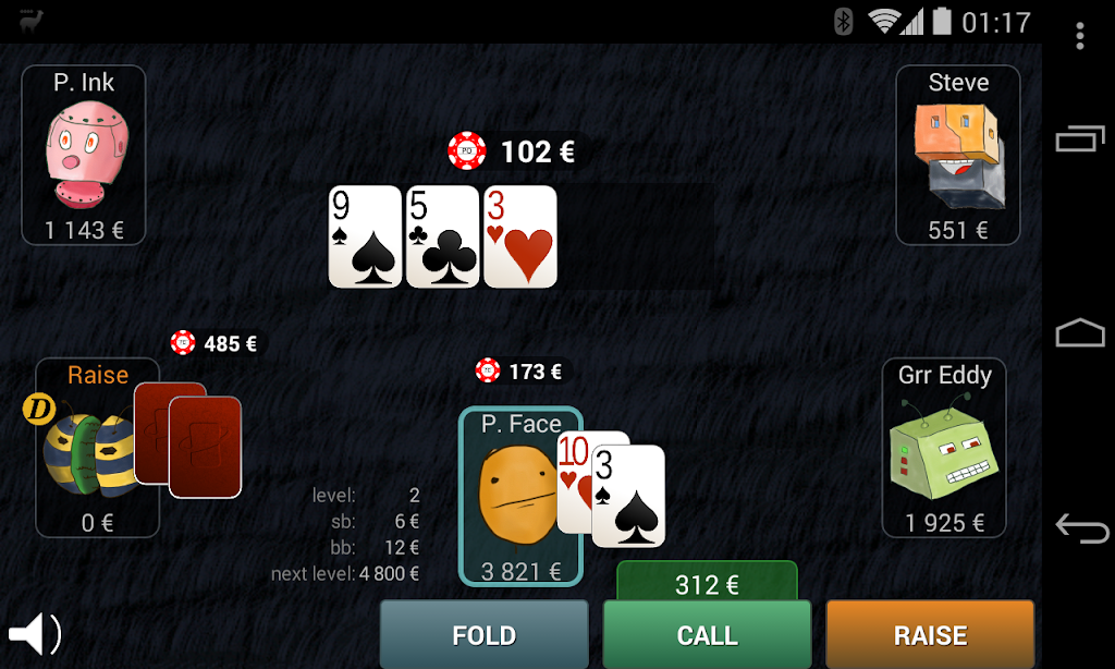 Bots Don't Bluff Offline Poker Schermafbeelding 0
